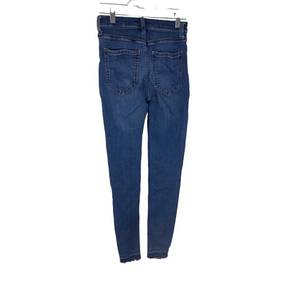 Banana Republic Devon 24 Women's Raw Hem Dark Wash Denim Skinny Jeans - Picture 4 of 5